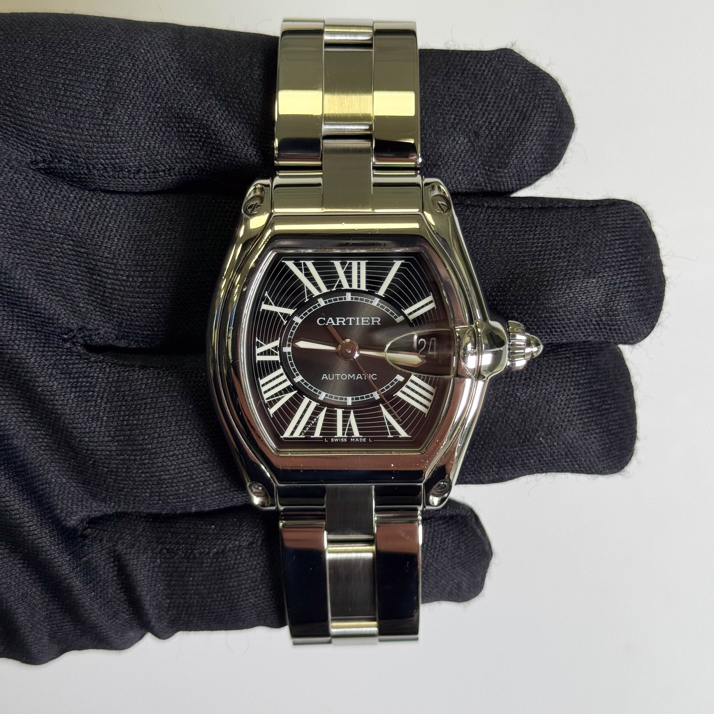 Cartier Roadster 37mm Black Dial Watch Ref# W62041V3