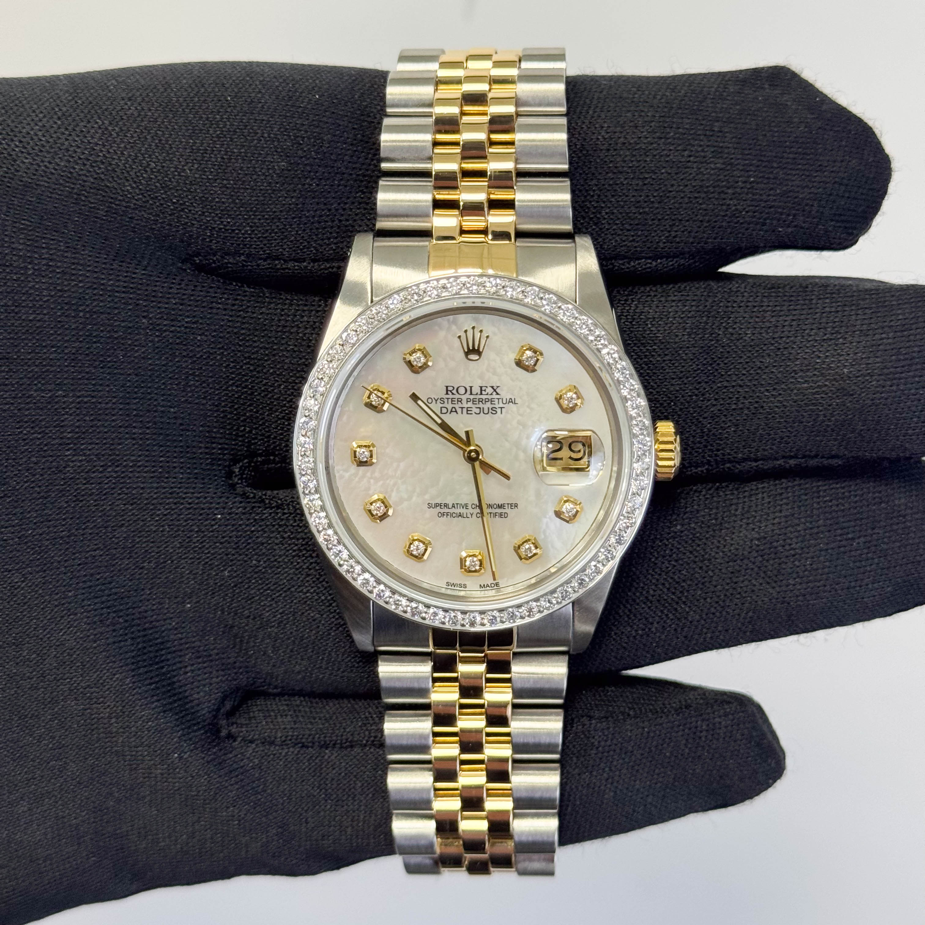 Rolex Datejust 36mm MOP Dial Watch Ref# 16233 - Happy Jewelers Fine Jewelry Lifetime Warranty