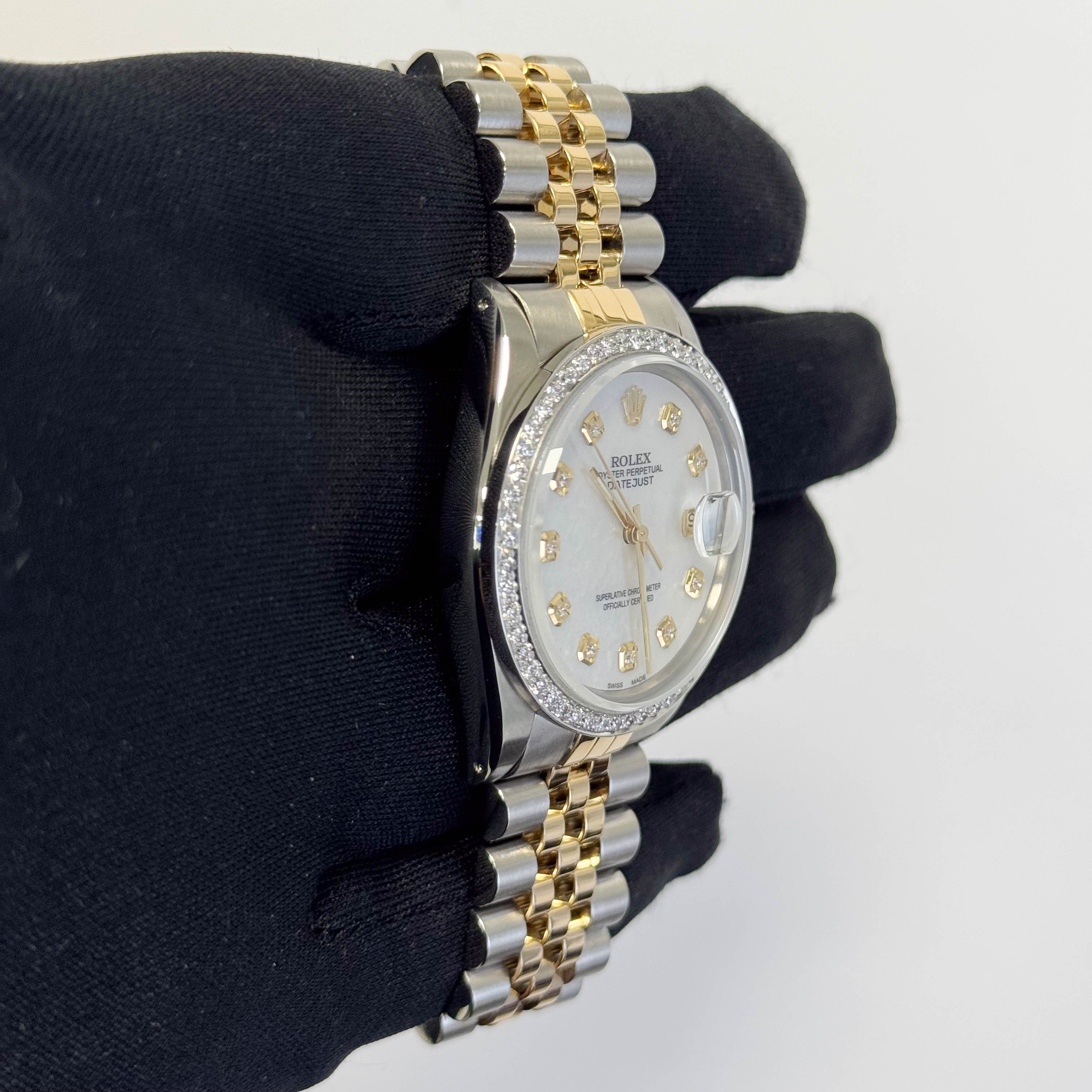 Rolex Datejust 36mm MOP Dial Watch Ref# 16233 - Happy Jewelers Fine Jewelry Lifetime Warranty