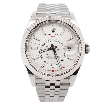 Rolex Sky-Dweller 42mm White Dial Watch Ref# 336934 - Happy Jewelers Fine Jewelry Lifetime Warranty
