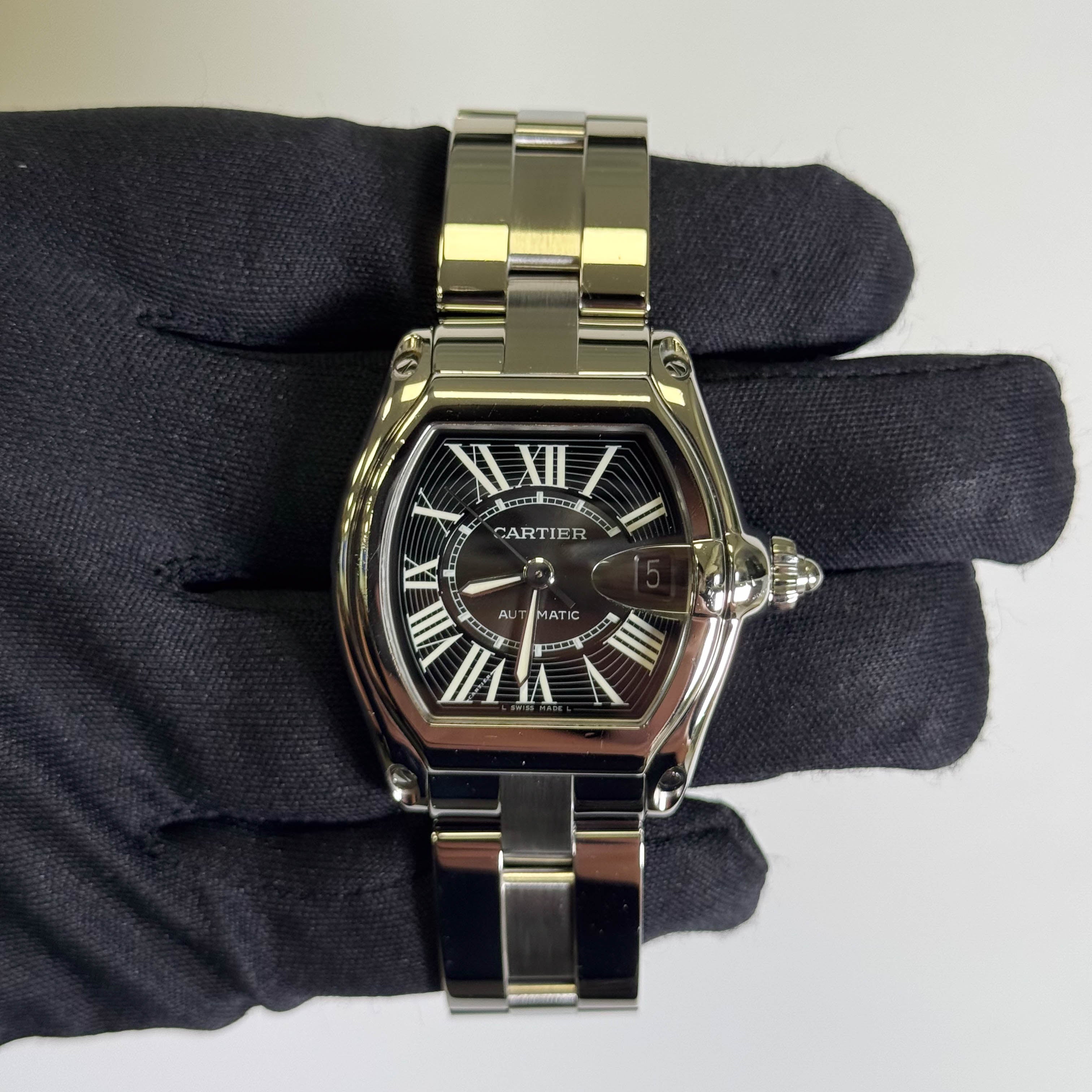 Cartier Roadster 37mm Black Dial Watch Ref# W62041V3