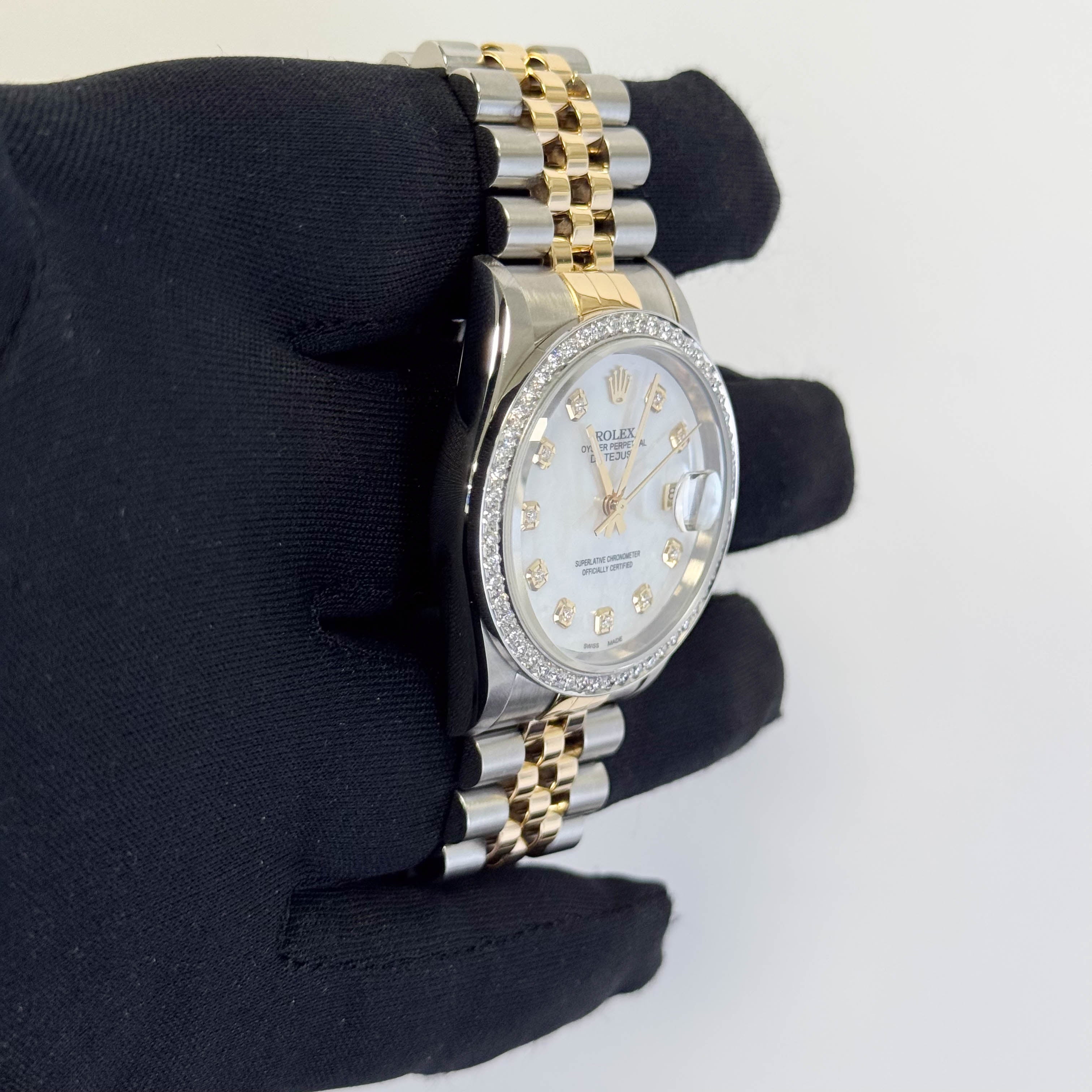 Rolex Datejust 36mm MOP Dial Watch Ref# 16233 - Happy Jewelers Fine Jewelry Lifetime Warranty