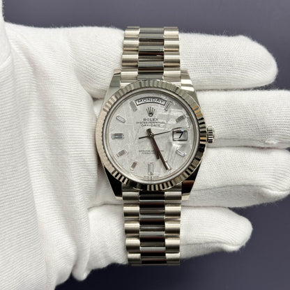 Rolex Day-Date 40mm Meteorite Dial Watch Ref# 228239 - Happy Jewelers Fine Jewelry Lifetime Warranty