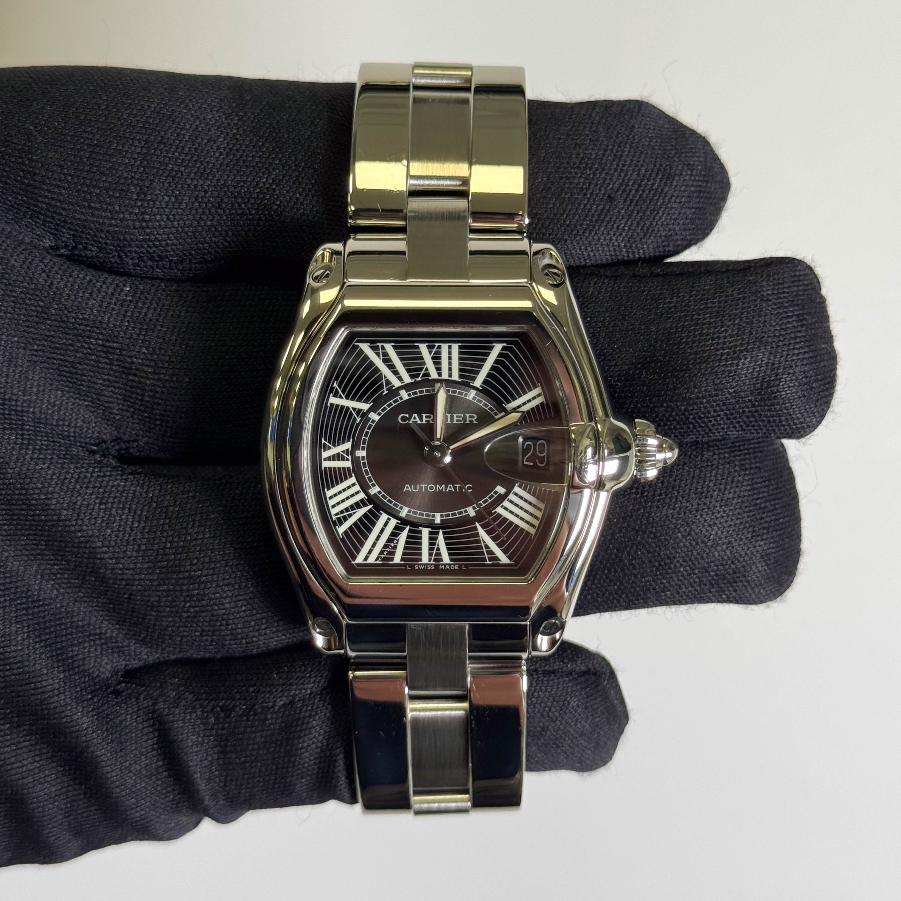 Cartier Roadster 37mm Black Dial Watch Ref# W62041V3