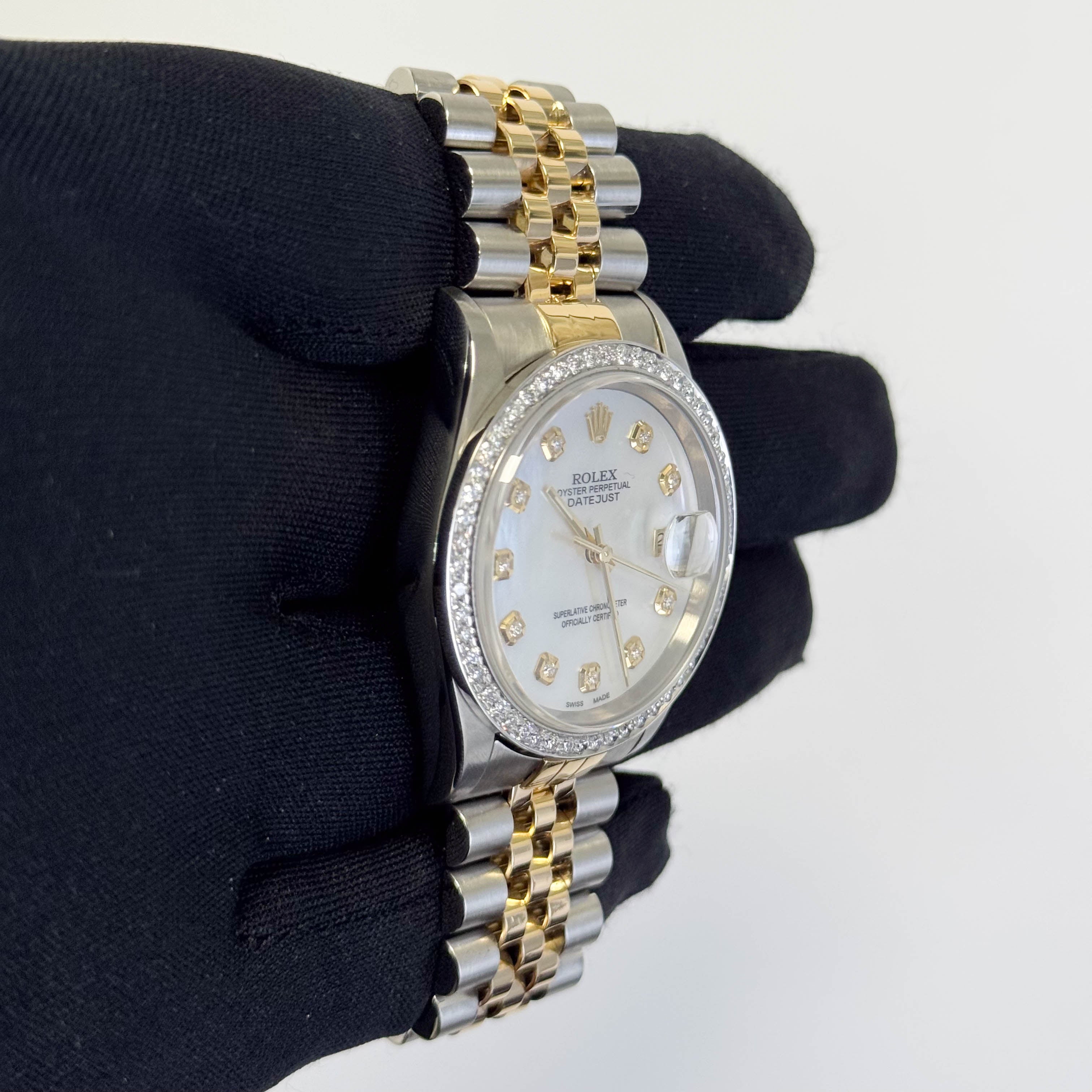 Rolex Datejust 36mm MOP Dial Watch Ref# 16233 - Happy Jewelers Fine Jewelry Lifetime Warranty