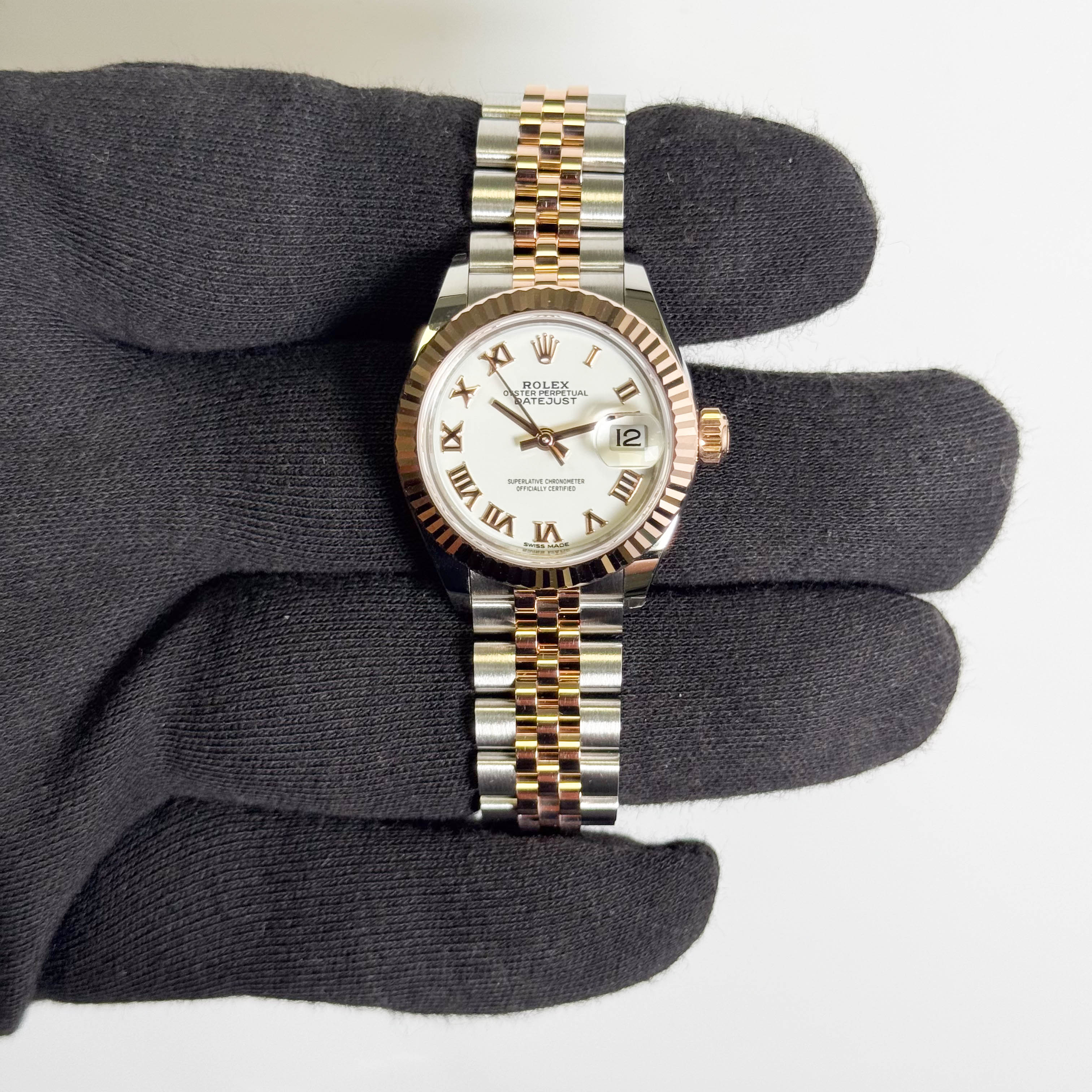 Rolex Datejust 28mm White Dial Watch Ref# 279171
