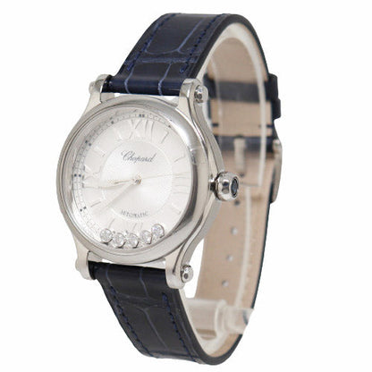 BRAND NEW! Chopard Ladies Happy Sport Stainless Steel 33mm Silver Dial Watch Reference# 278608-3001 - Happy Jewelers Fine Jewelry Lifetime Warranty