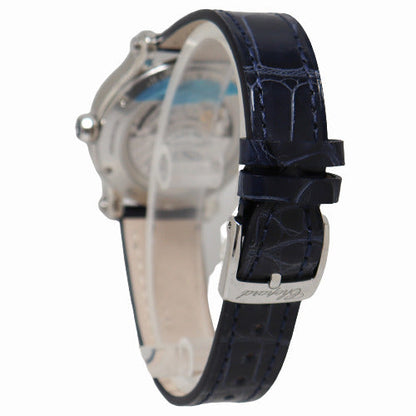 BRAND NEW! Chopard Ladies Happy Sport Stainless Steel 33mm Silver Dial Watch Reference# 278608-3001 - Happy Jewelers Fine Jewelry Lifetime Warranty