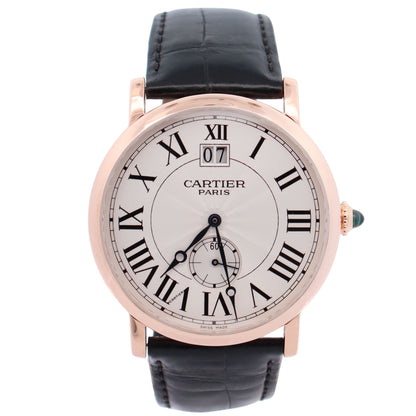 Cartier Rotonde De 42 mm Silver Dial Watch Ref# W1550251 - Happy Jewelers Fine Jewelry Lifetime Warranty