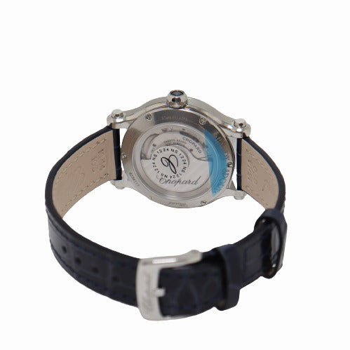 BRAND NEW! Chopard Ladies Happy Sport Stainless Steel 33mm Silver Dial Watch Reference# 278608-3001 - Happy Jewelers Fine Jewelry Lifetime Warranty
