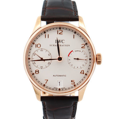 IWC Portuguese 42mm White Dial Watch Ref# IW500101 - Happy Jewelers Fine Jewelry Lifetime Warranty