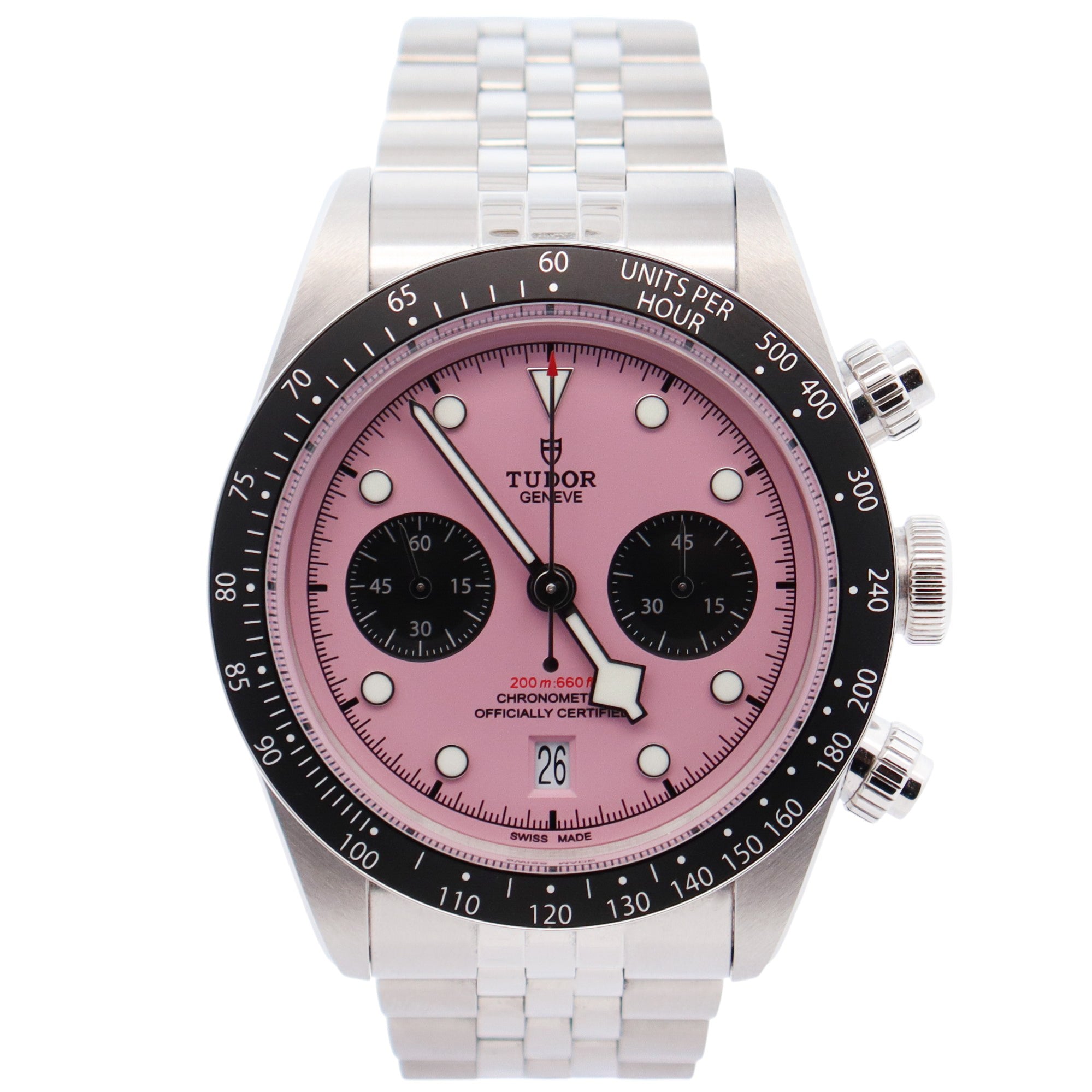 Tudor Black Bay 41mm Pink Dial Watch Ref# 79360N - Happy Jewelers Fine Jewelry Lifetime Warranty