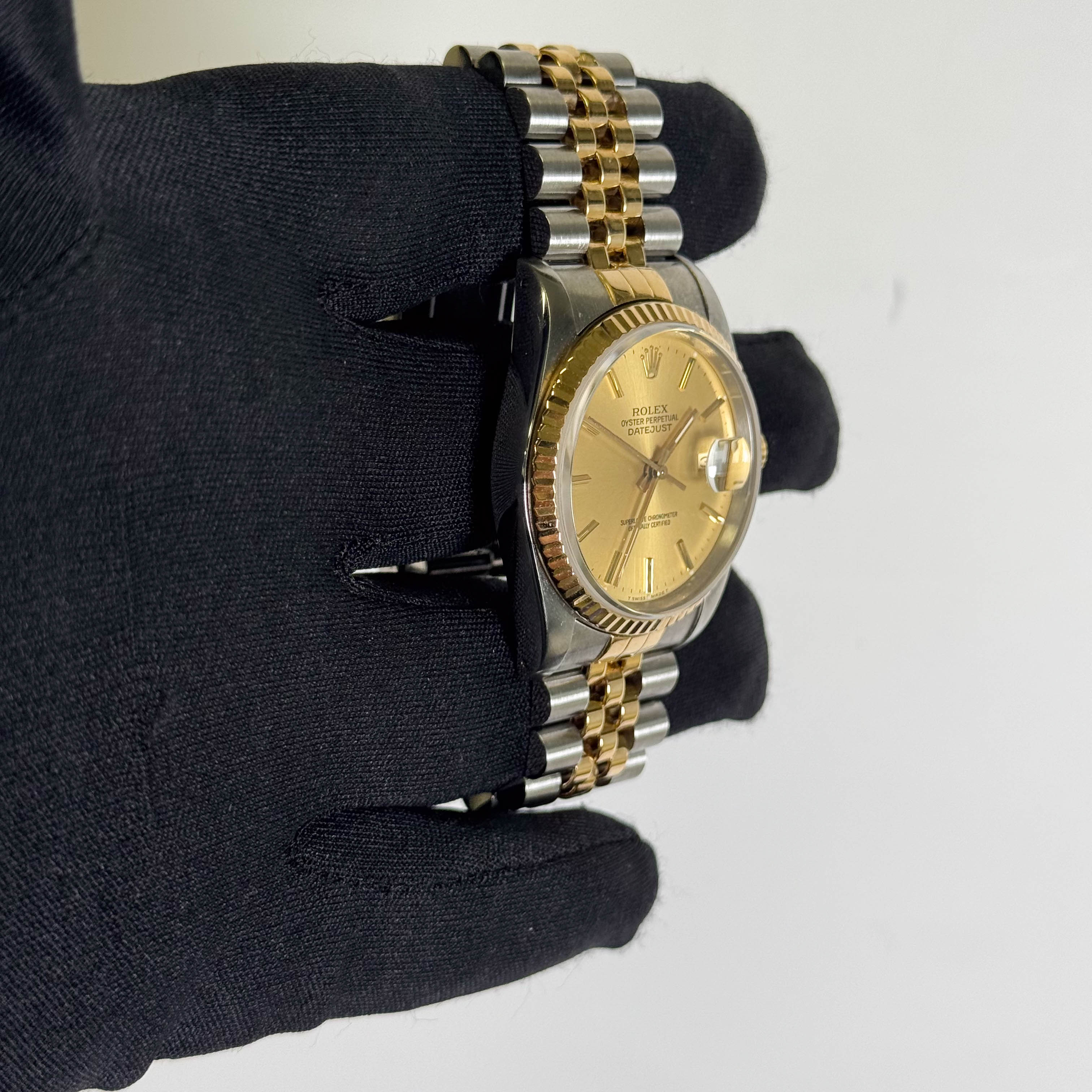 Rolex Datejust 36mm Champagne Dial Watch Ref# 16233