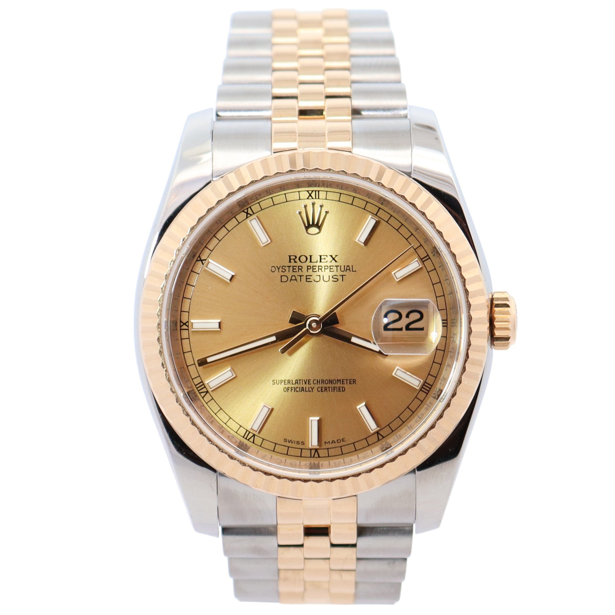 Rolex Datejust 36mm Champagne Dial Watch Ref# 116233 - Happy Jewelers Fine Jewelry Lifetime Warranty