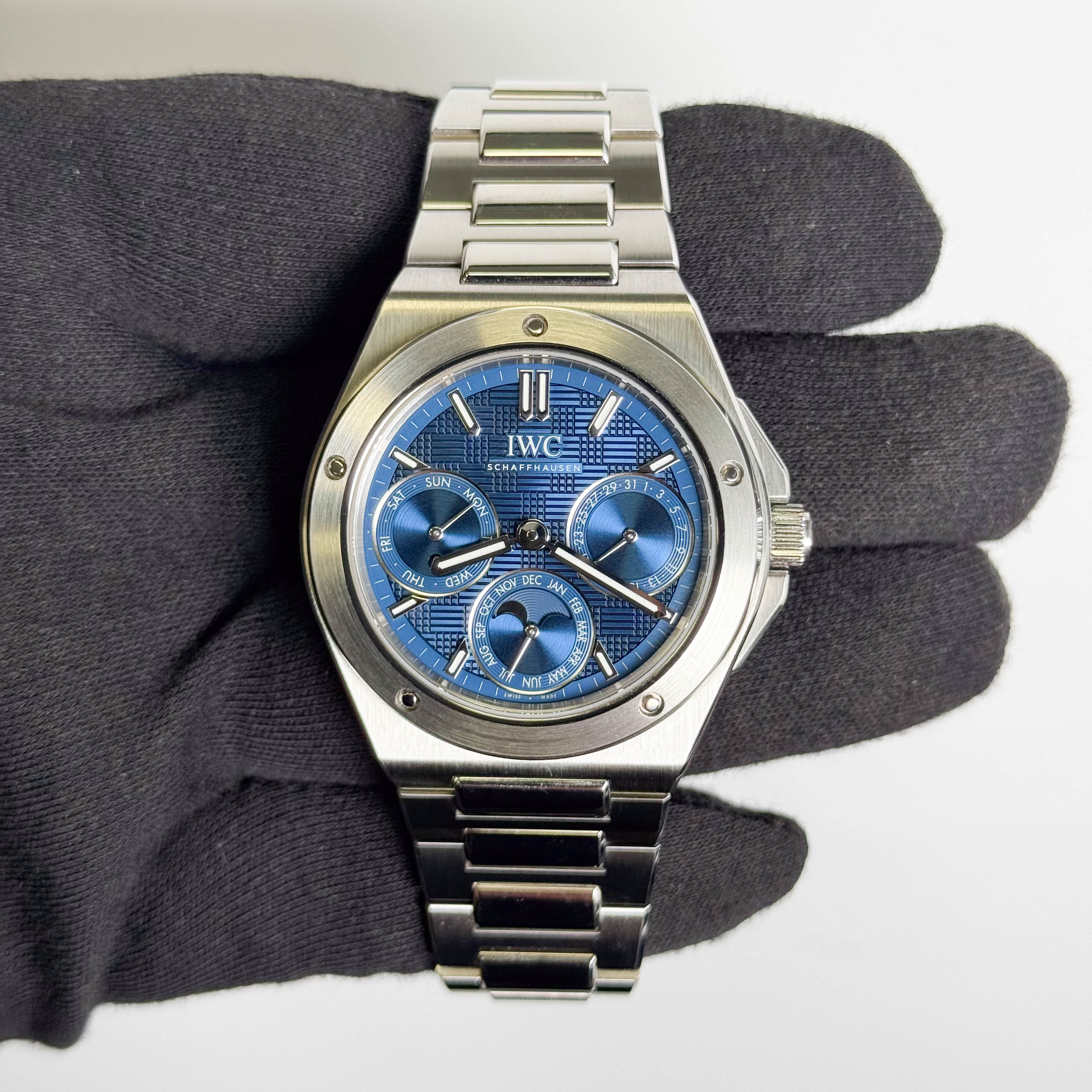 IWC Ingenieur Perpetual Calendar 41mm Blue Dial Watch Ref# IW344903
