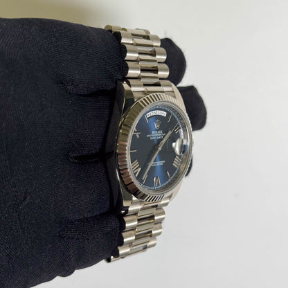 Rolex Day-Date 40mm Blue Dial Watch Ref# 228239