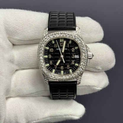 Patek Phlippe Aquanaut Luce 35.2mm Black Dial Ref# 5069G-001 - Happy Jewelers Fine Jewelry Lifetime Warranty