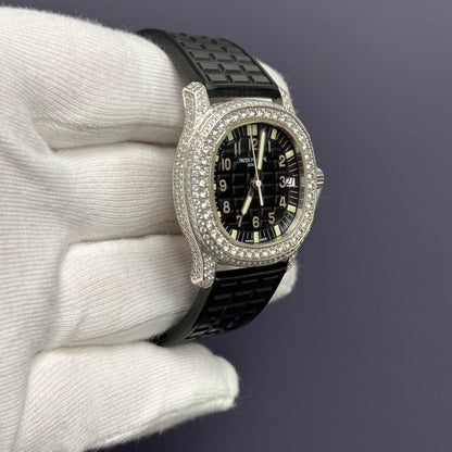 Patek Phlippe Aquanaut Luce 35.2mm Black Dial Ref# 5069G-001 - Happy Jewelers Fine Jewelry Lifetime Warranty