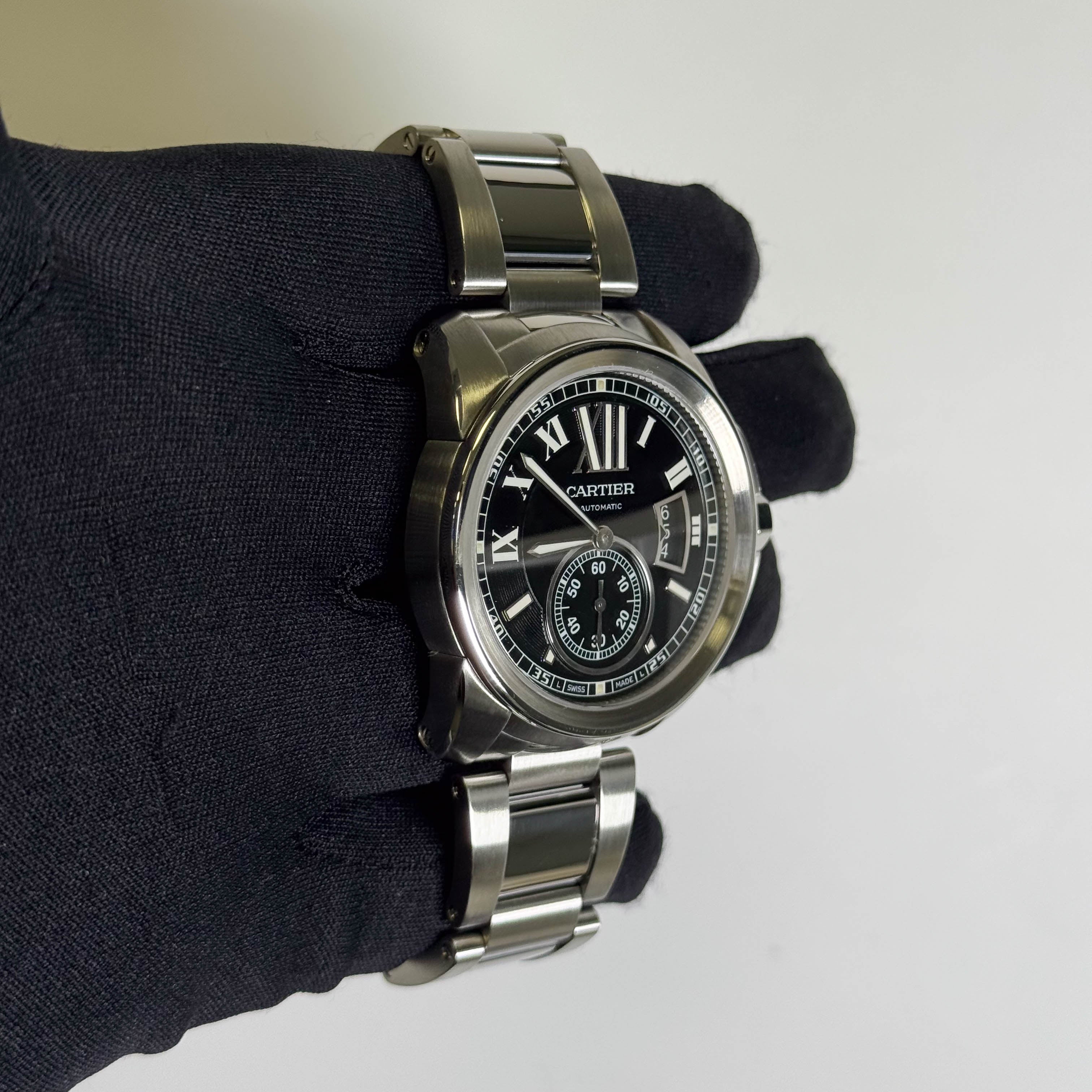 Cartier Calibre 42mm Black Dial Watch Ref# W7100016