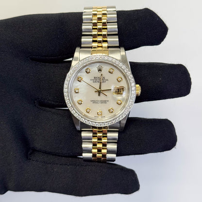 Rolex Datejust 36mm MOP Dial Watch Ref# 16233 - Happy Jewelers Fine Jewelry Lifetime Warranty
