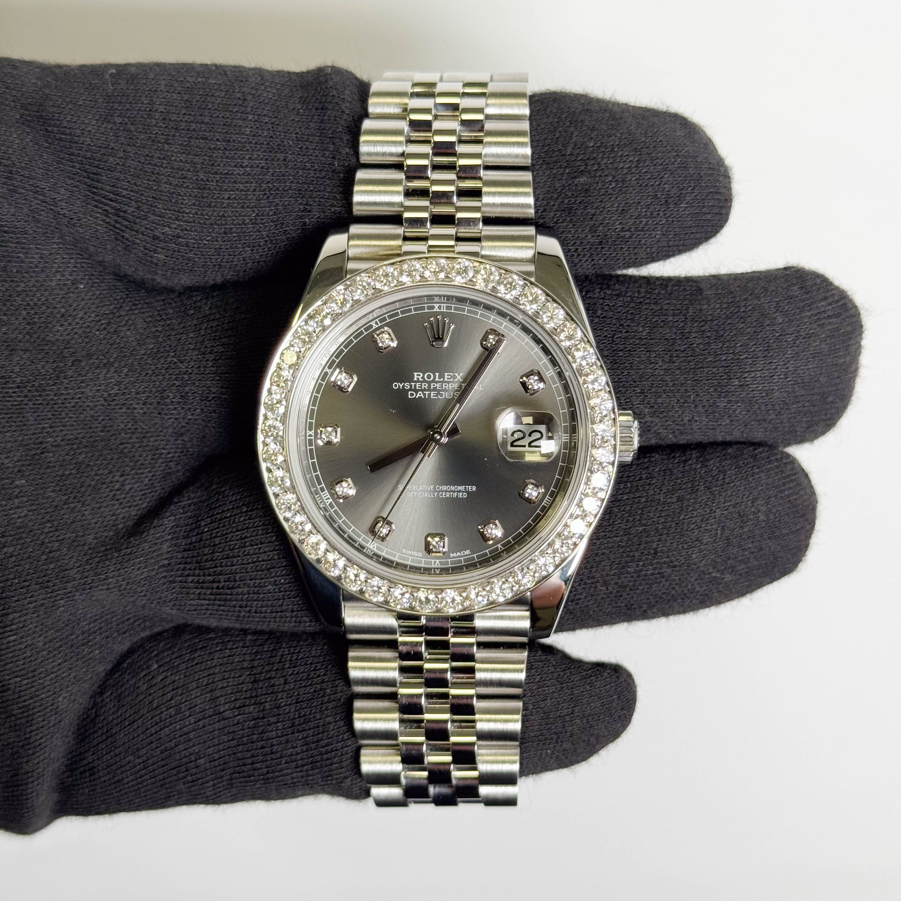 Rolex Datejust 41mm Rhodium Dial Watch Ref# 126334