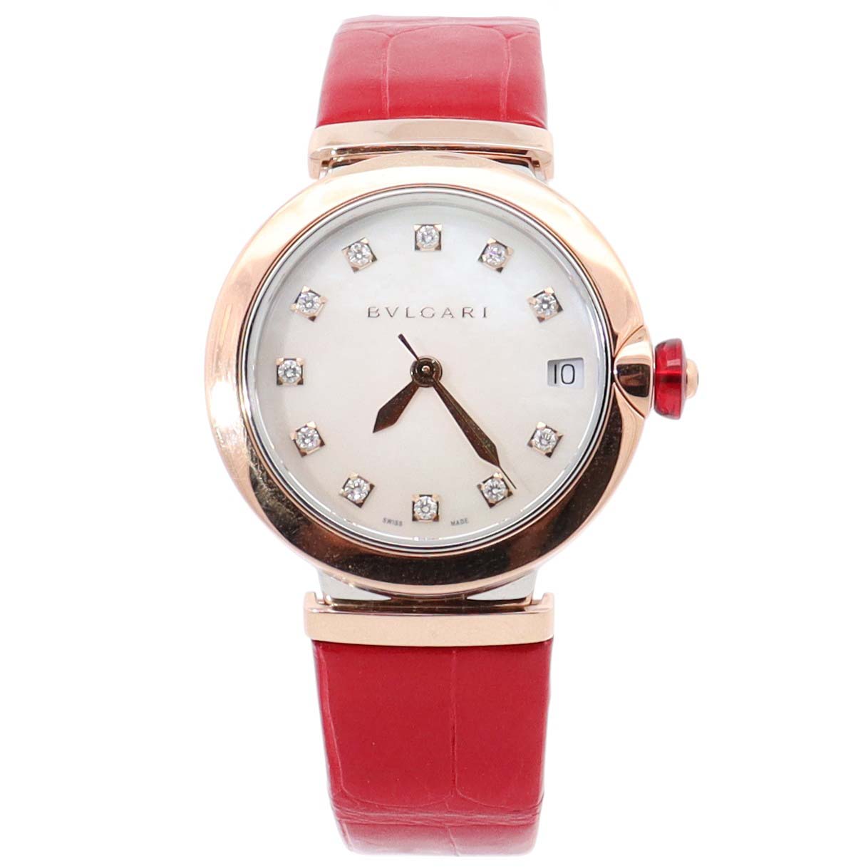Bvlgari Lvcea 33mm MOP Dial Watch Ref# 102639 - Happy Jewelers Fine Jewelry Lifetime Warranty