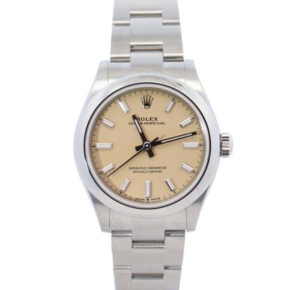 Rolex Oyster Perpetual 31mm Beige Dial Watch Ref# 277200 - Happy Jewelers Fine Jewelry Lifetime Warranty
