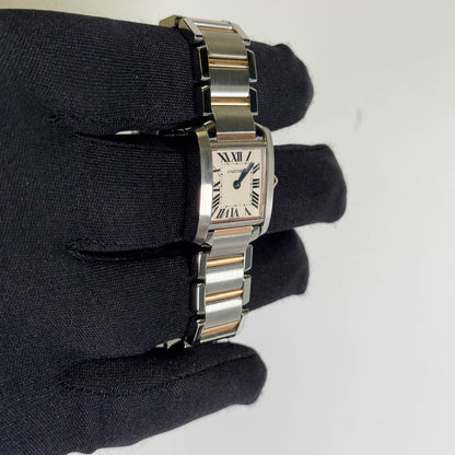 Cartier Tank 20mm White Dial Watch Ref# W51007Q4