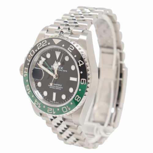 BRAND NEW! Rolex GMT Master II "Sprite" Stainless Steel 40mm Black Dot Dial Watch Reference#: 126720VTNR - Happy Jewelers Fine Jewelry Lifetime Warranty