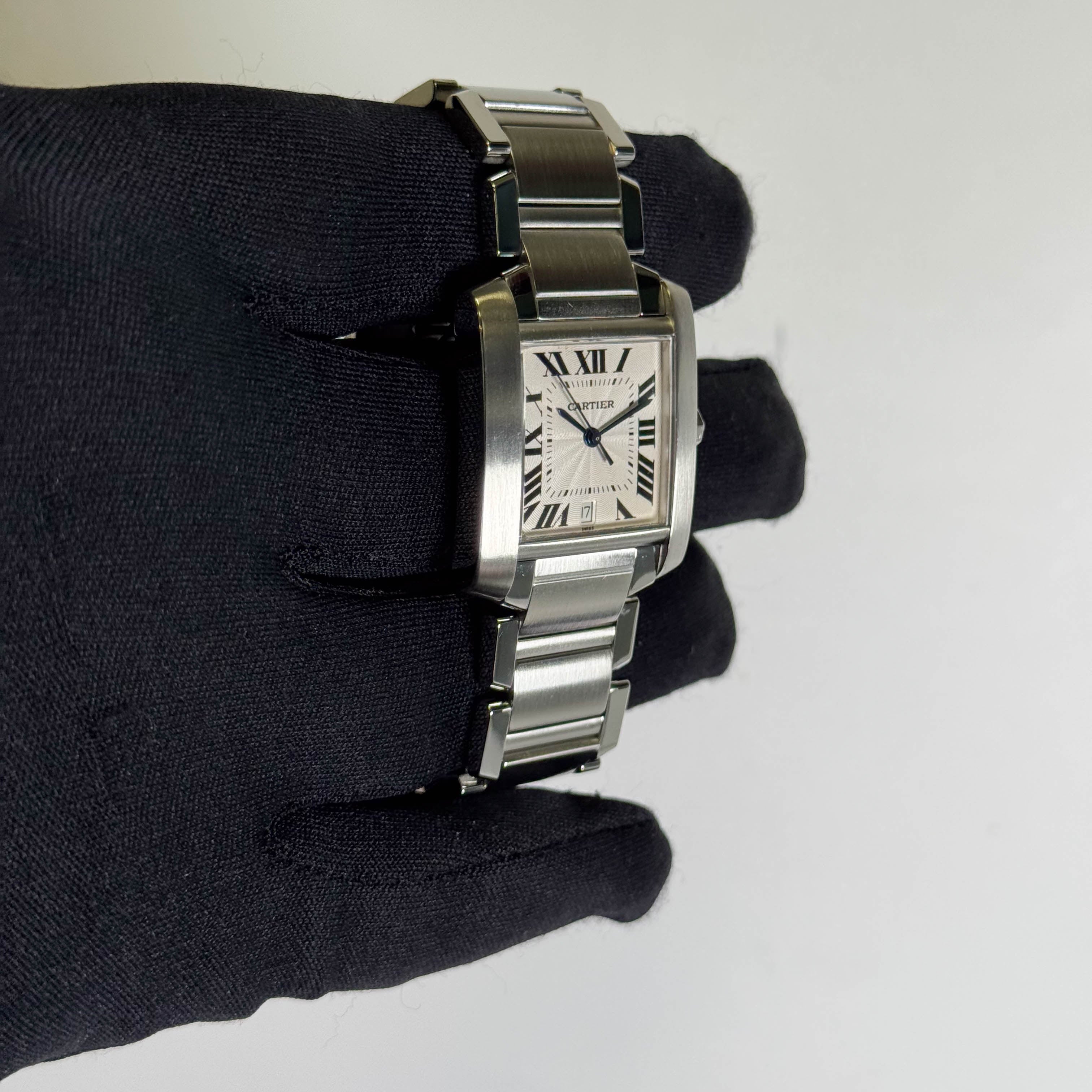 Cartier Tank Francaise 28x32mm Ivory Dial Watch Reference #W51002Q3