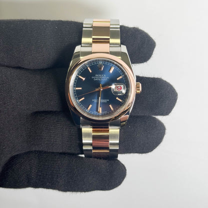 Rolex Datejust 36mm Blue Dial Watch Ref# 116201