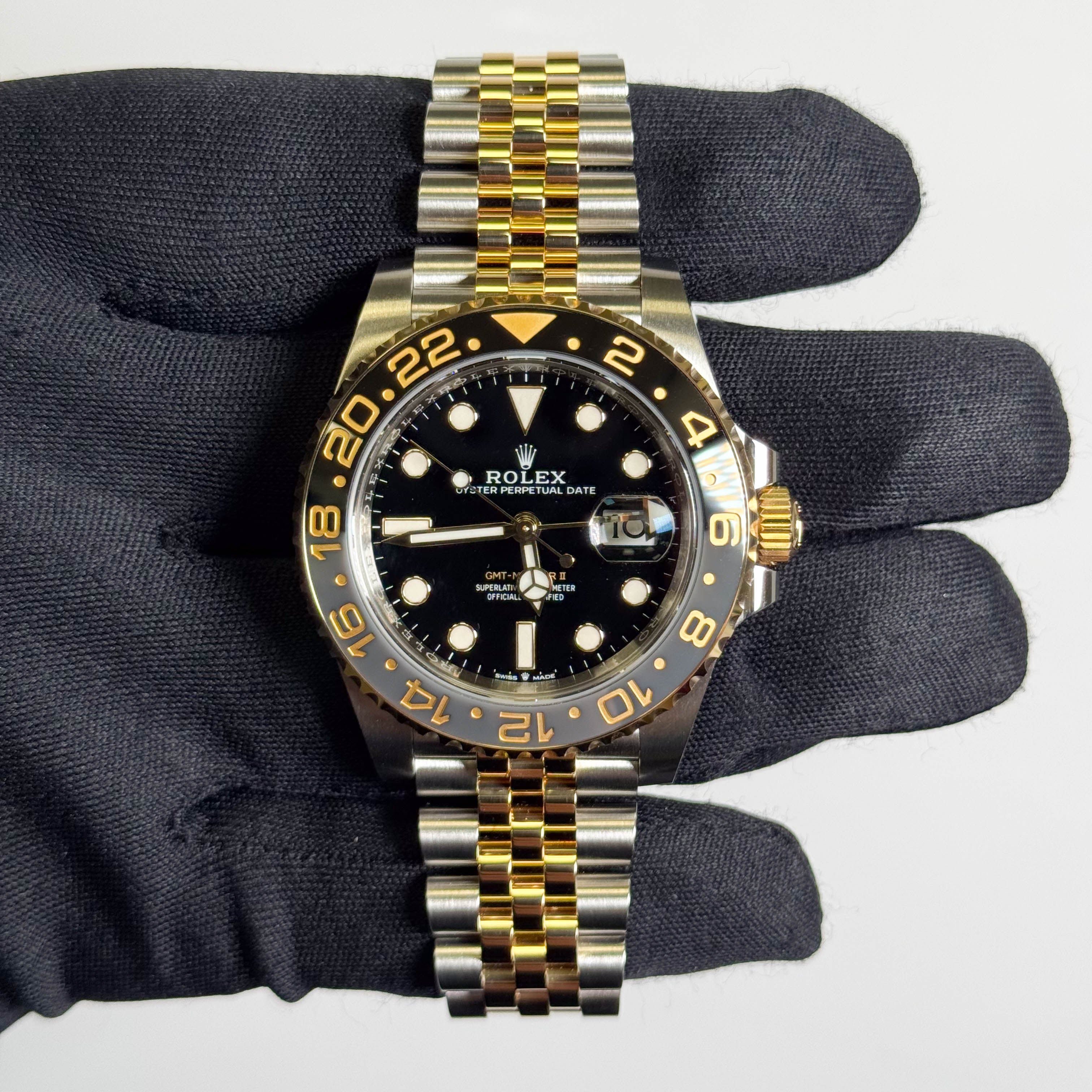 Rolex GMT-Master II Guinness 40mm Black Dial Watch Ref# 126713GRNR - Happy Jewelers Fine Jewelry Lifetime Warranty