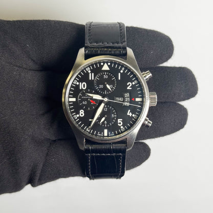 IWC Pilot 43mm Black Dial Watch Ref# IW377701