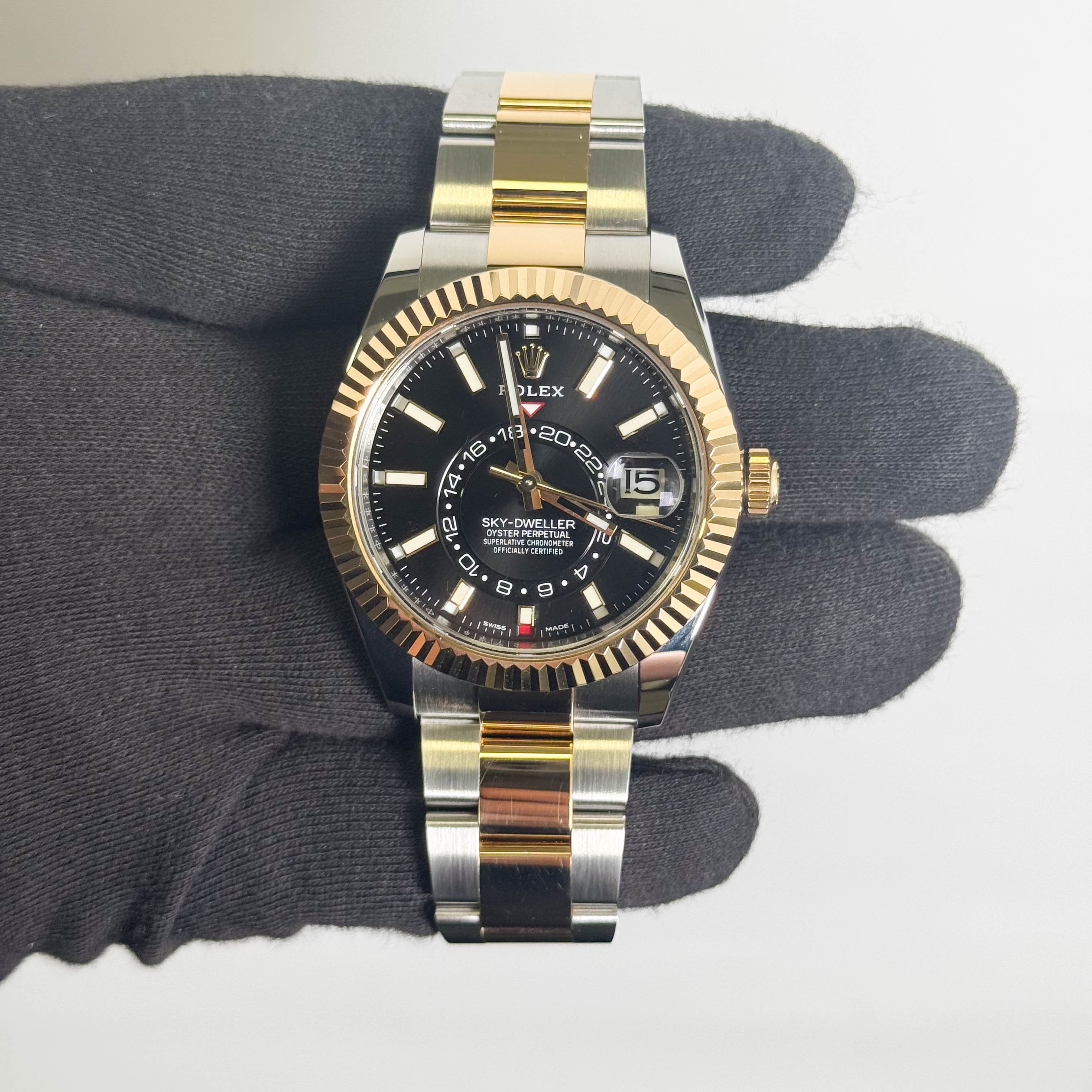 Rolex Sky-Dweller 42mm Black Dial Watch Ref# 326933