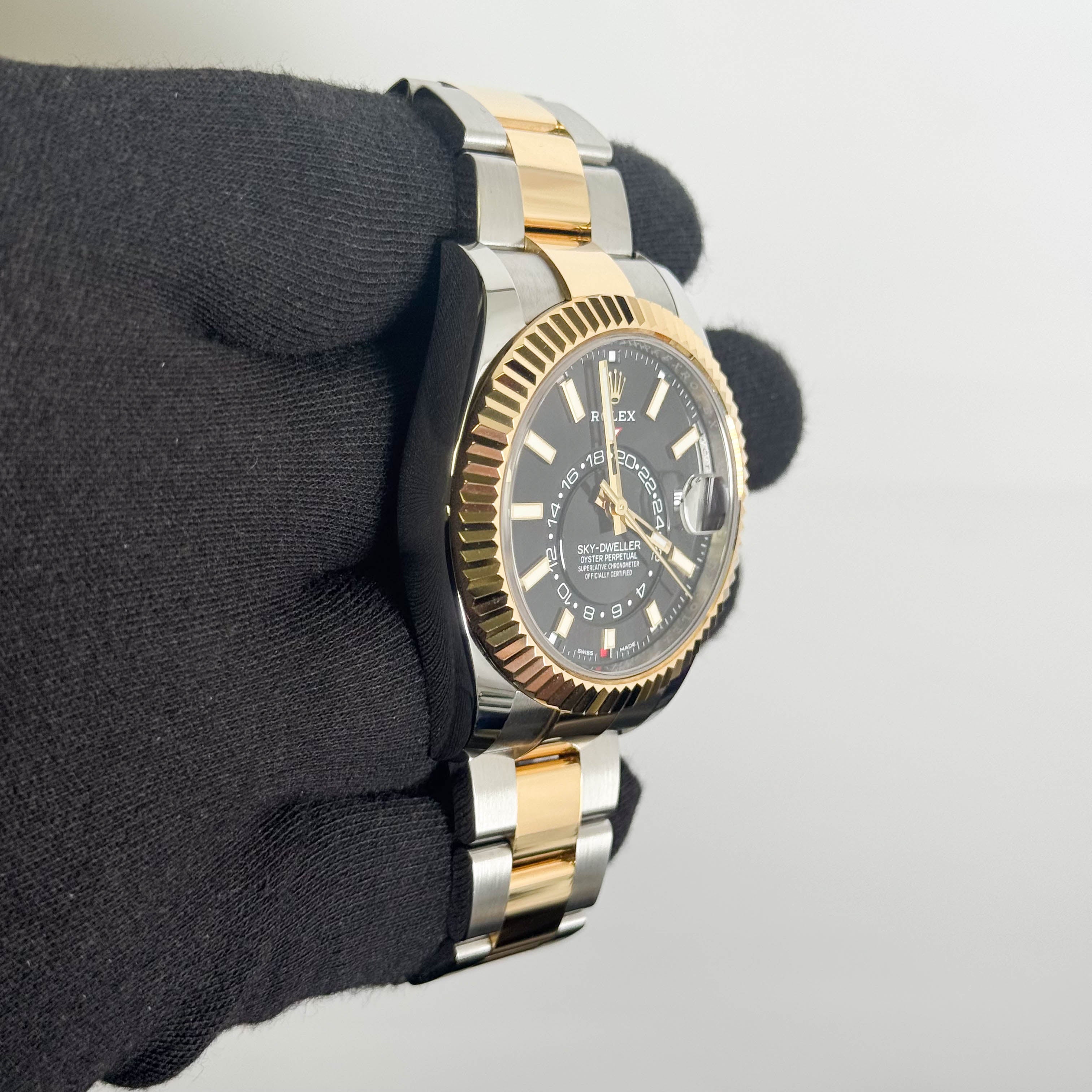 Rolex Sky-Dweller 42mm Black Dial Watch Ref# 326933