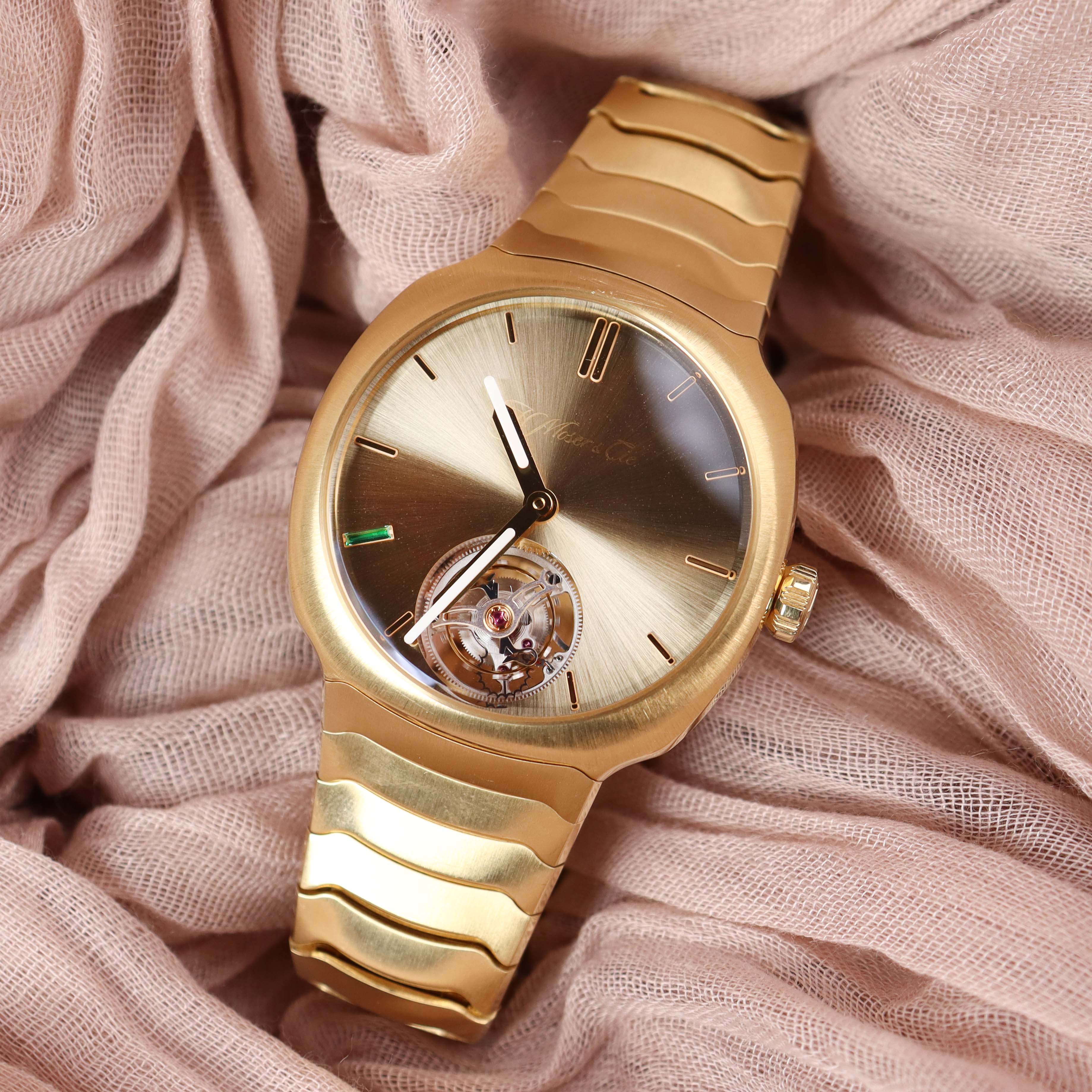 H. Moser & Cie Streamliner 40mm Champagne Dial Watch Ref# 6804-0700 - Happy Jewelers Fine Jewelry Lifetime Warranty