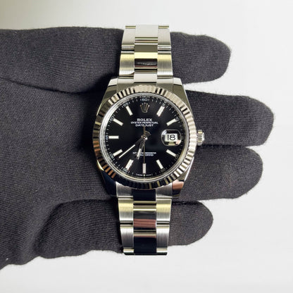 Rolex Datejust 41mm Black Dial Watch Ref# 126334