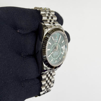 Rolex Sky-Dweller 42mm Green Dial Watch Ref# 336934 - Happy Jewelers Fine Jewelry Lifetime Warranty