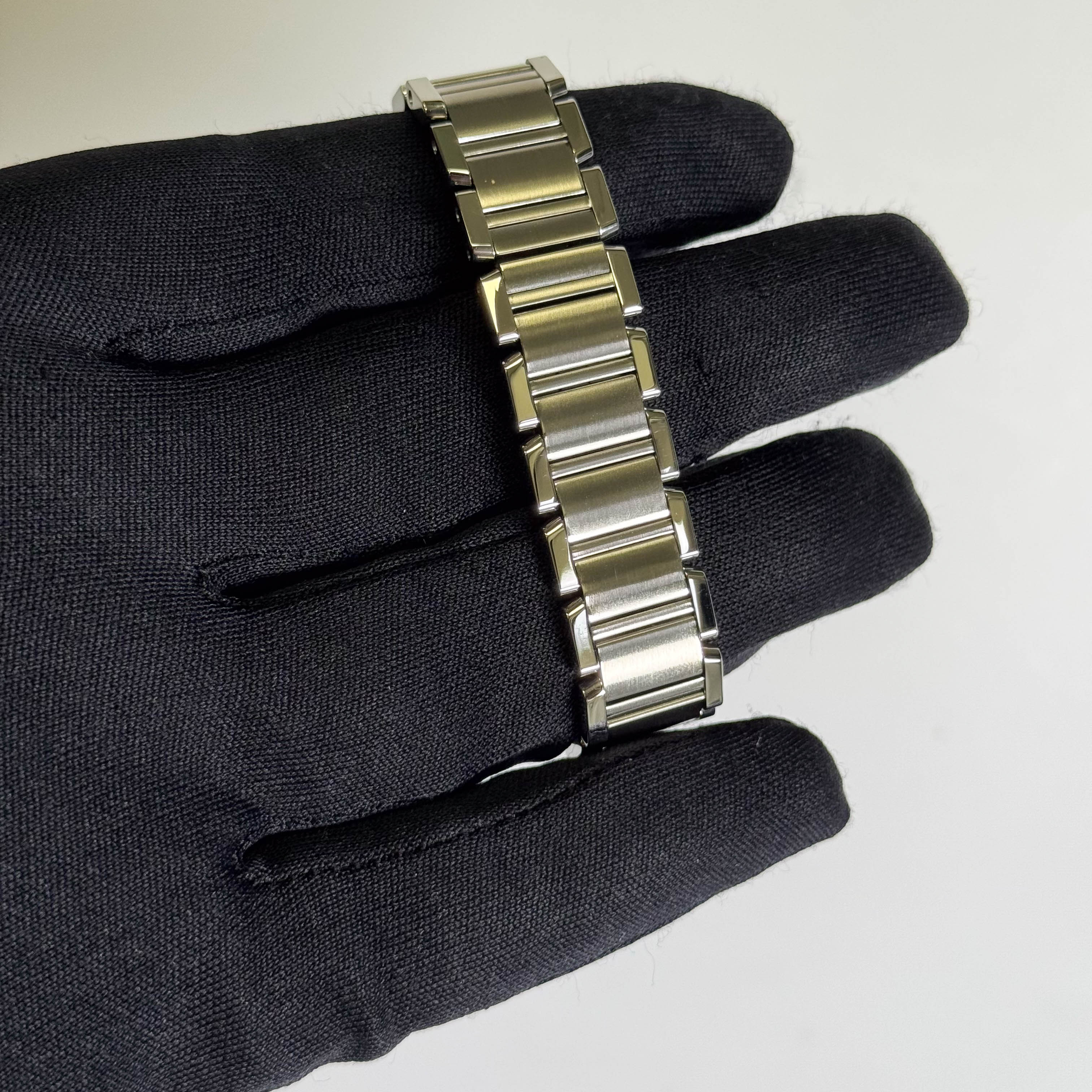 Cartier Tank Francaise 20mm Pink MOP Dial Watch Ref# W51028Q3