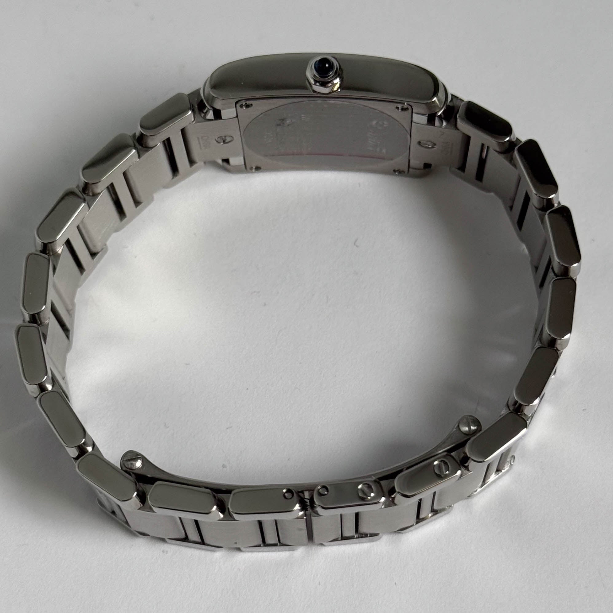 Cartier Tank Francaise 20mm Pink MOP Dial Watch Ref# W51028Q3