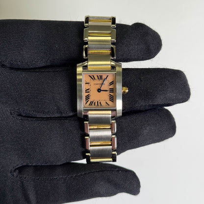Cartier Tank 20mm Pink Dial Watch Ref# W51027Q4