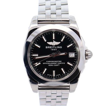 Breitling Galactic 36mm Black Dial Watch Ref# W74330 - Happy Jewelers Fine Jewelry Lifetime Warranty