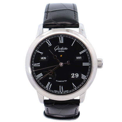 Glashutte Senator 42mm Black Dial Watch Ref# 100-02-25-12 - Happy Jewelers Fine Jewelry Lifetime Warranty