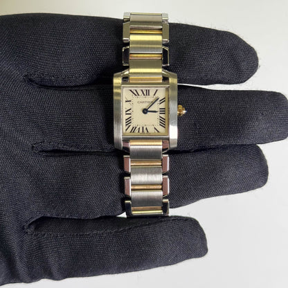 Cartier Tank 20mm White Dial Watch Ref# W51007Q4