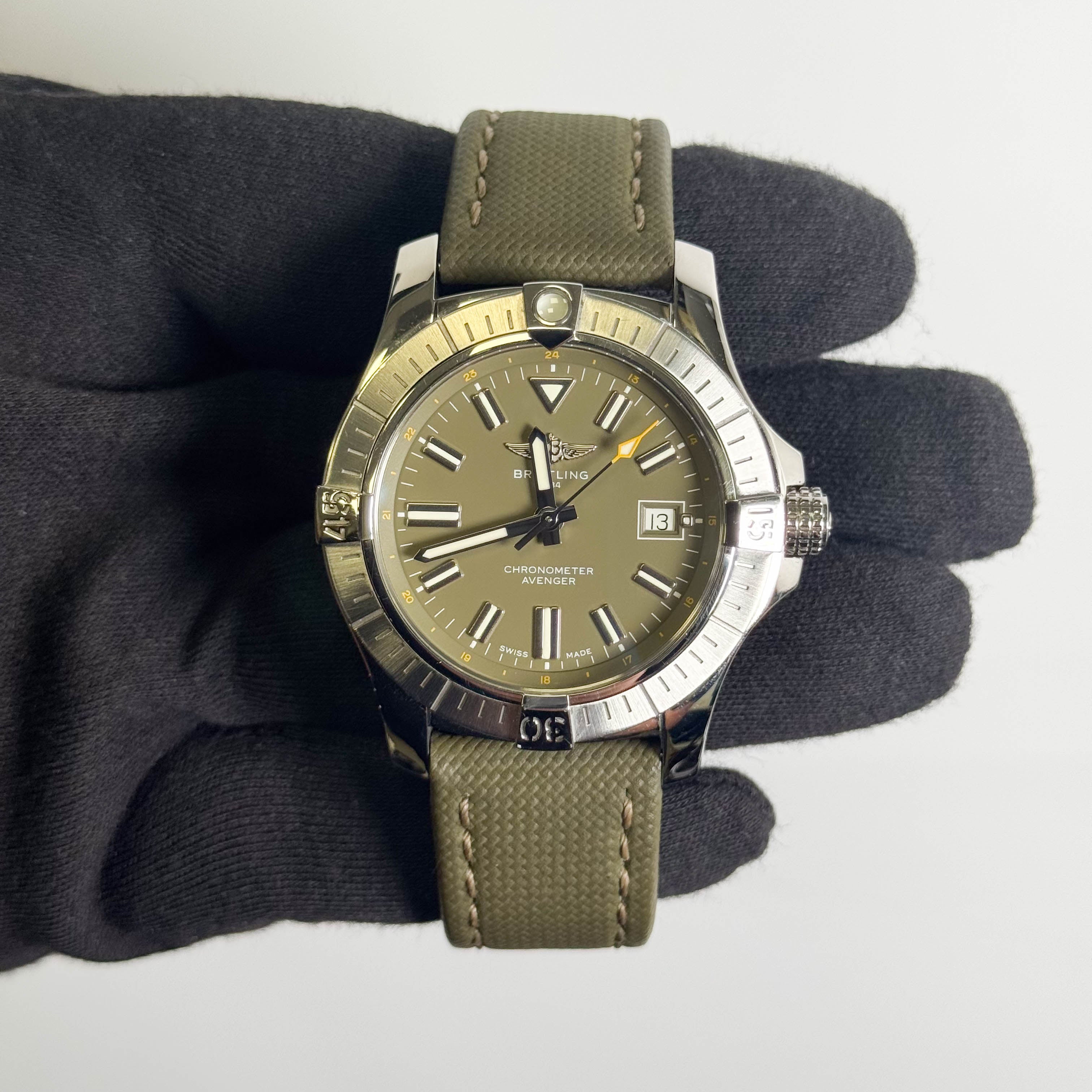 Breitling Avenger 43mm Green Dial Watch Ref# A17318