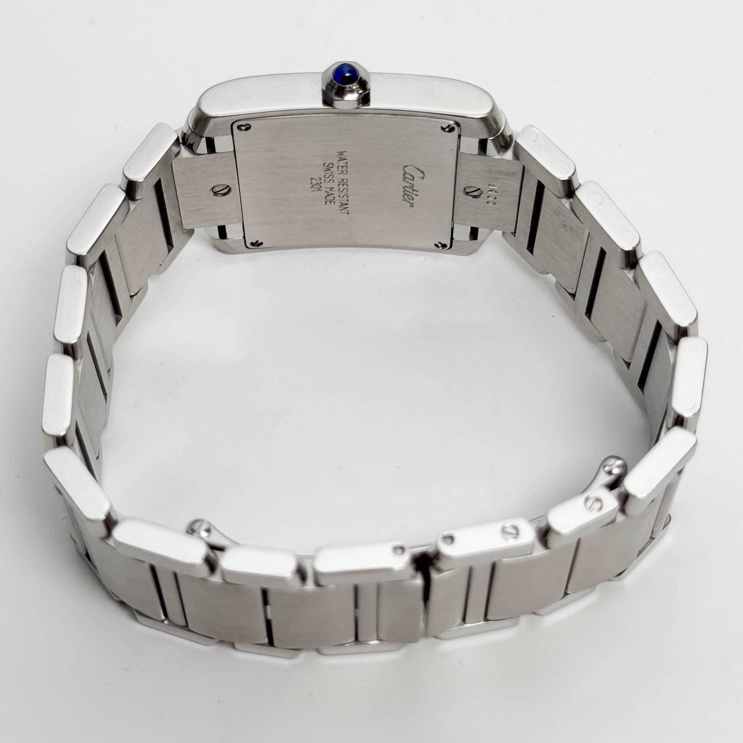 Cartier Tank Stainless Steel 25mm White/Ivory Dial Watch Ref# W51011Q3 - Happy Jewelers Fine Jewelry Lifetime Warranty
