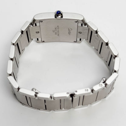 Cartier Tank Stainless Steel 25mm White/Ivory Dial Watch Ref# W51011Q3 - Happy Jewelers Fine Jewelry Lifetime Warranty