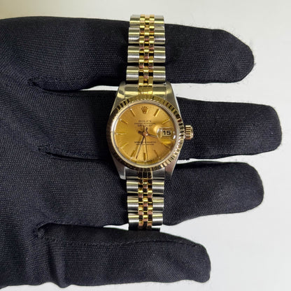 Rolex Datejust 26mm Champagne Dial Watch Ref# 69173 - Happy Jewelers Fine Jewelry Lifetime Warranty