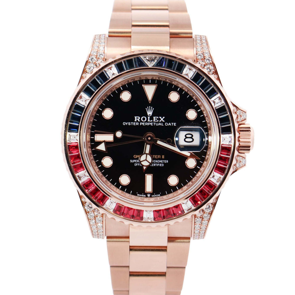 Rolex GMT-Master II 40mm Black Dial Watch Ref# 126755SARU – Happy
