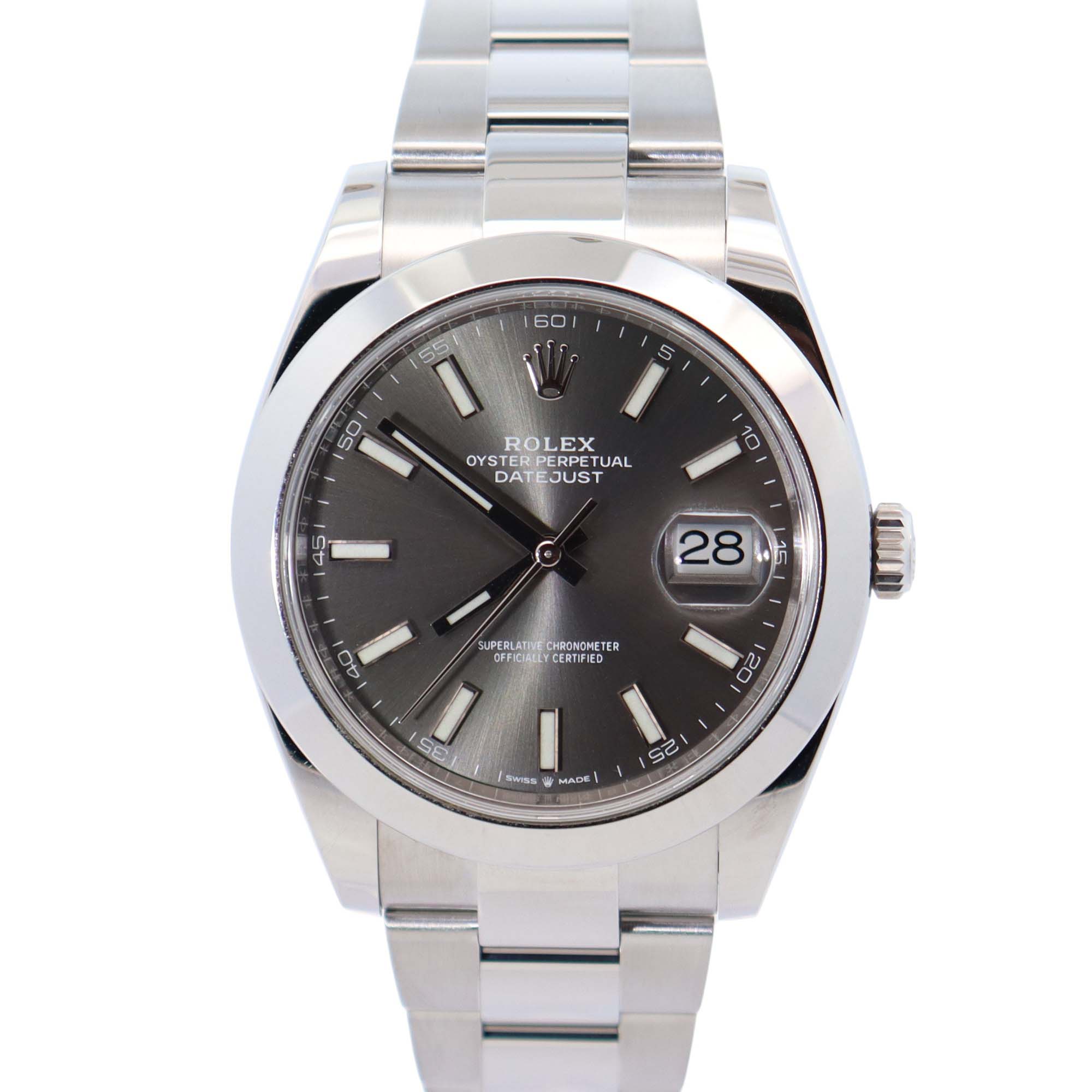 Rolex Datejust 41mm Rhodium Dial Watch Ref# 126300 - Happy Jewelers Fine Jewelry Lifetime Warranty